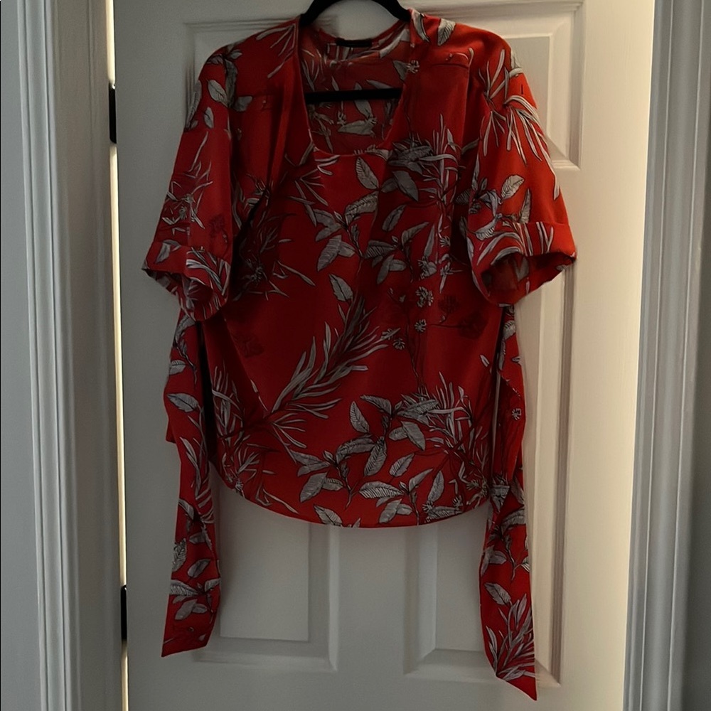 Floral Red Women's Top